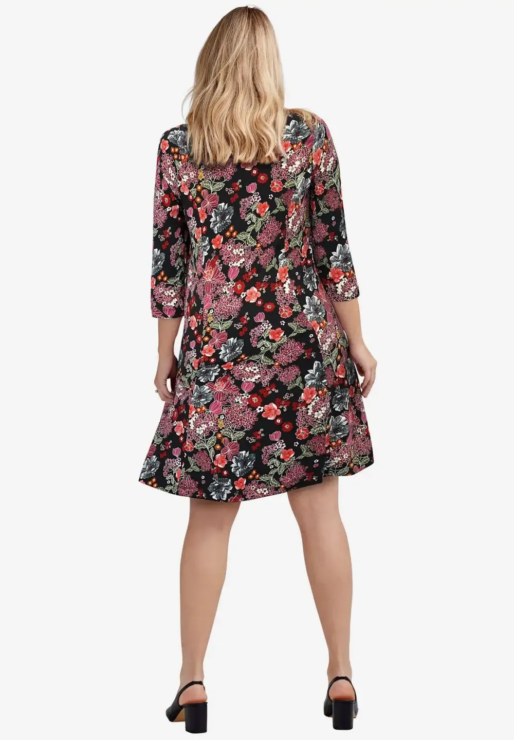 Madison Knit Three-Quarter Sleeve Dress