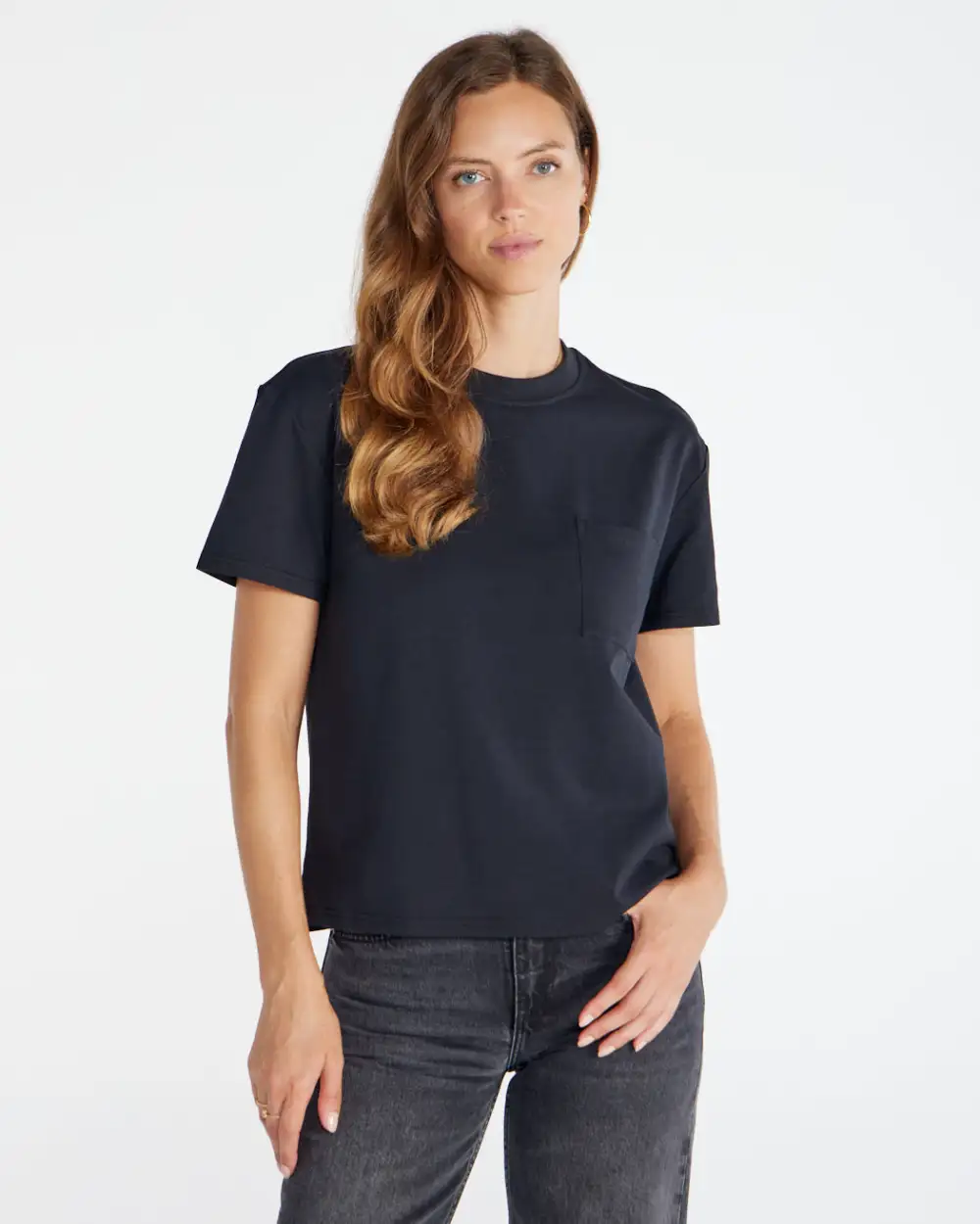 Lux Relaxed Split Hem Pocket Tee