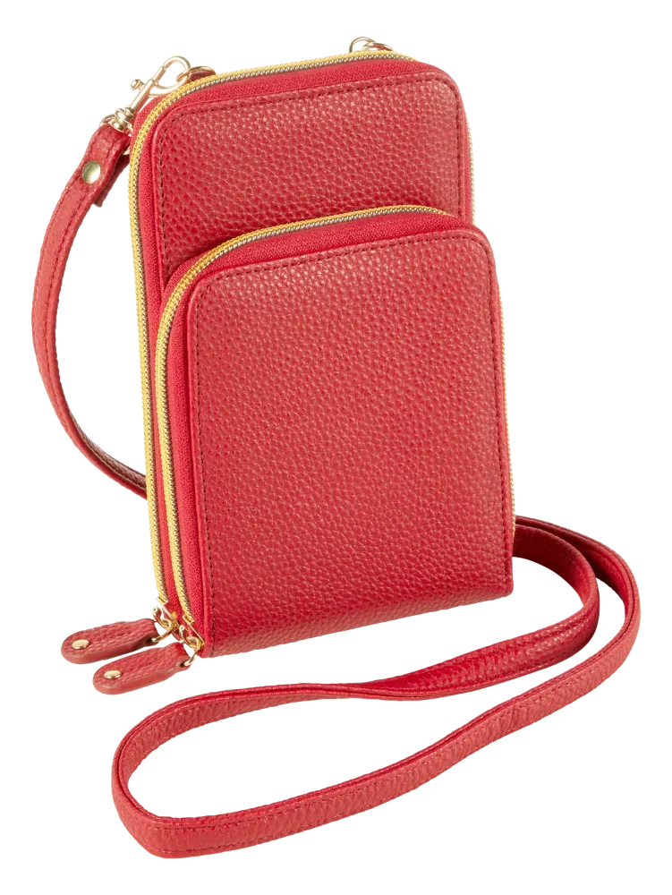 Women's Vertical RFID-Blocking Crossbody Bag
