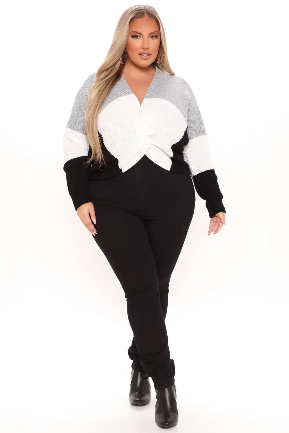 Just A Little Twisted Sweater - Black