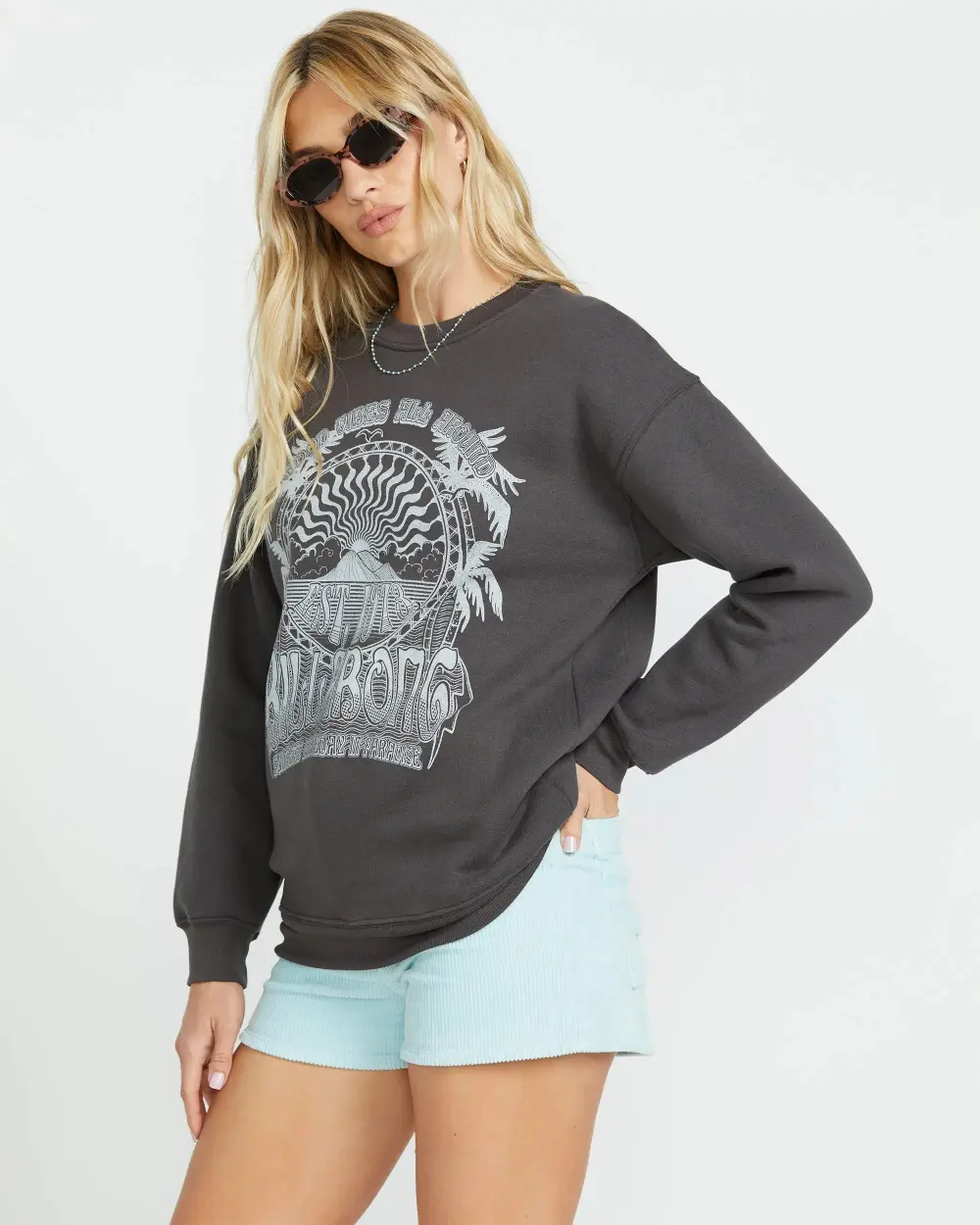 Palm Classics Crew Sweatshirt - Off Black