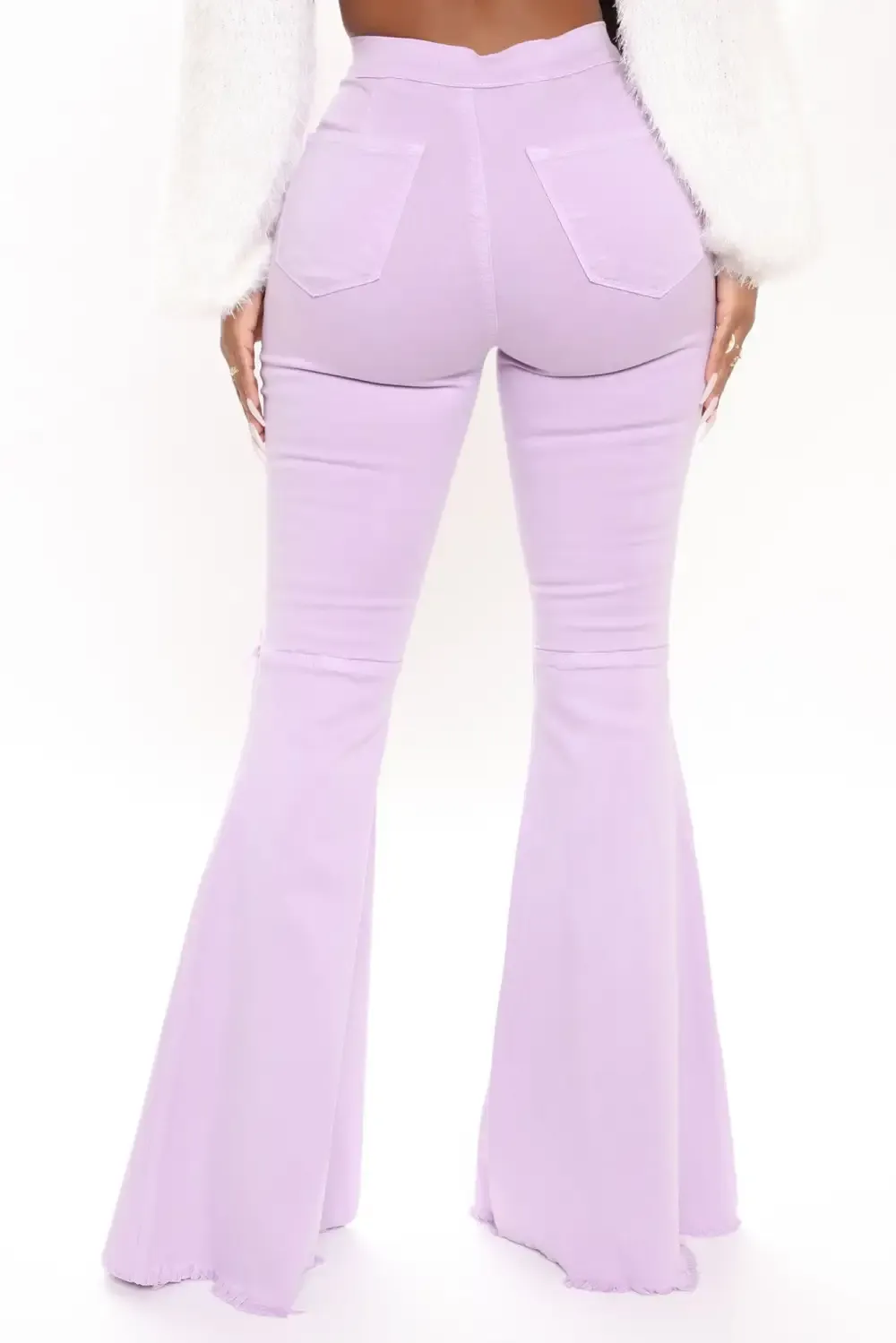 Mystery Solved Extreme Bell Bottom Jeans - Lavender