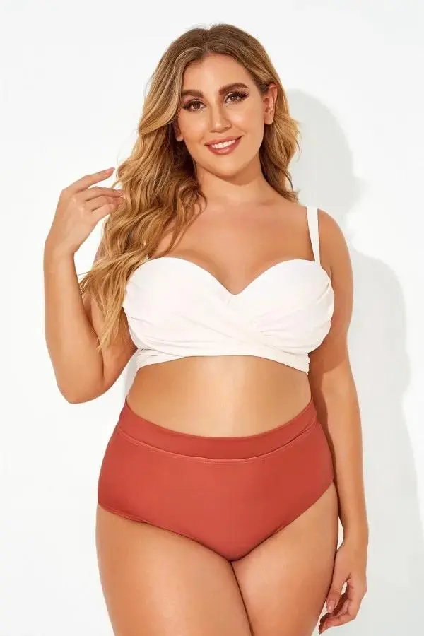 White Warp Elegant Women Bikini Top