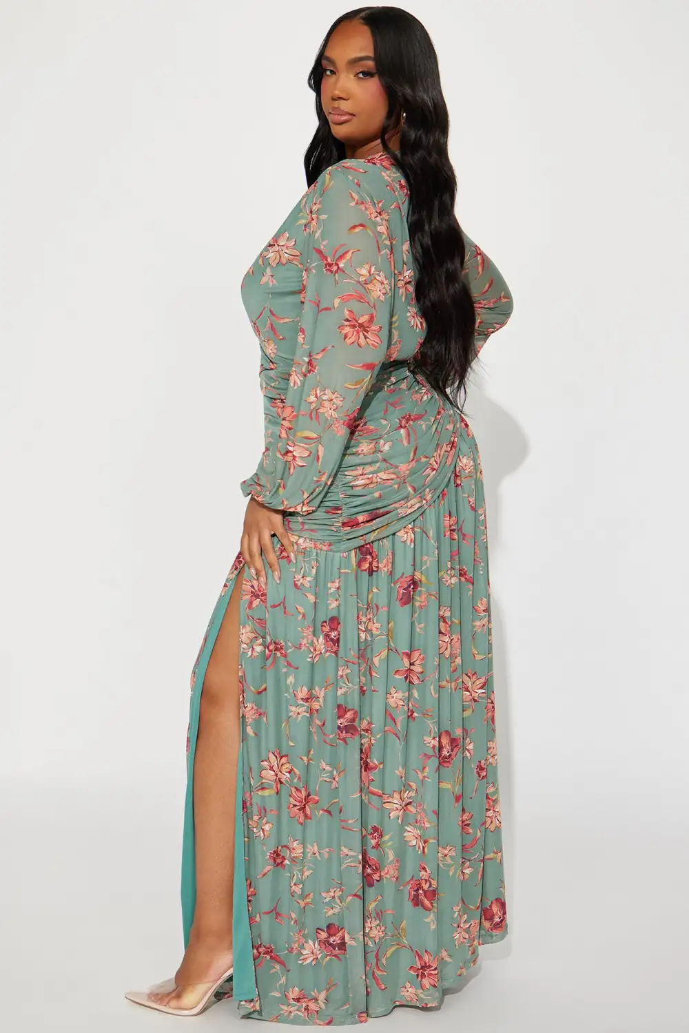 Farah Floral Maxi Dress - Sage