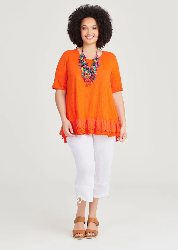 Bamboo Summer Ruffle Top