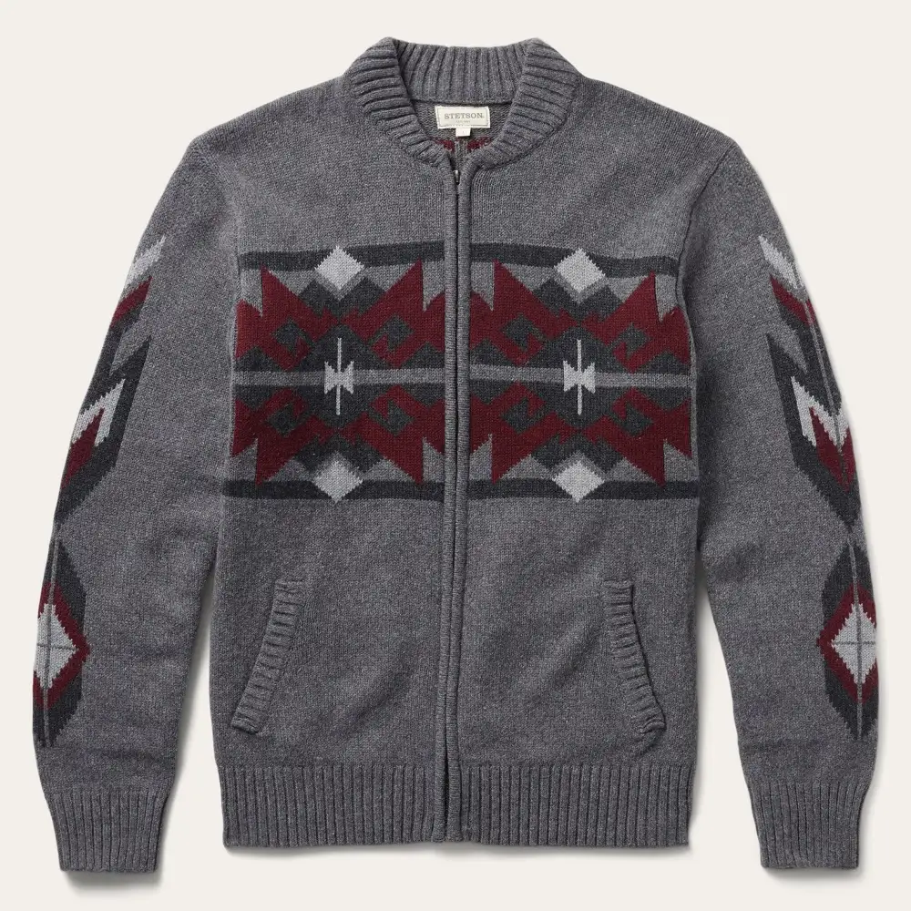 Grey Aztec Cardigan