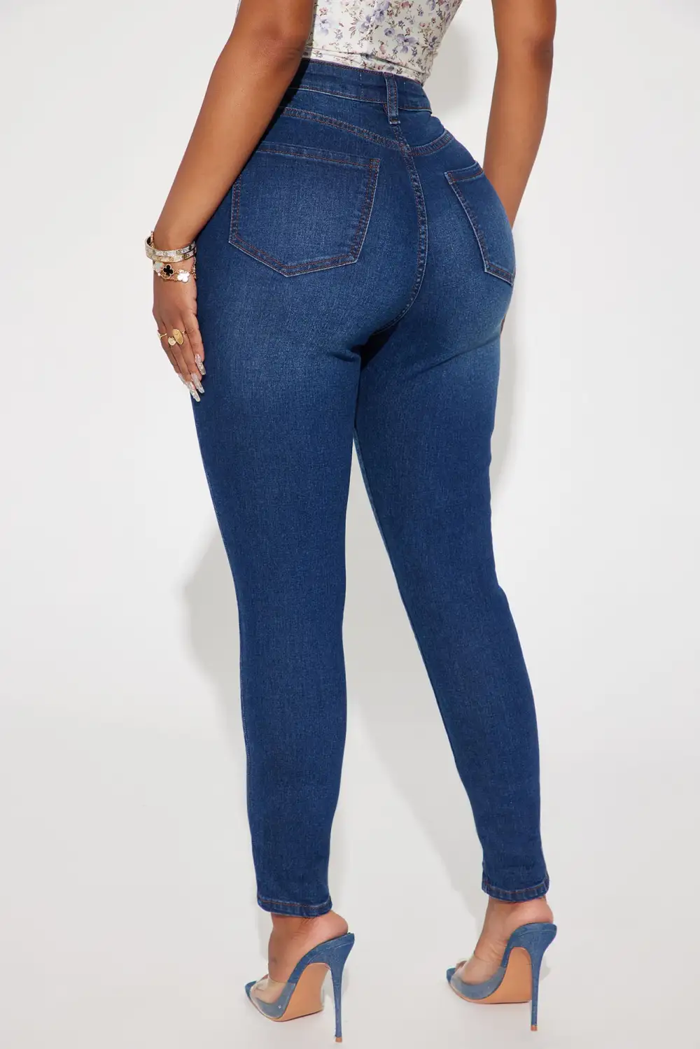 Maya High Rise Stretch Skinny Jeans - Dark Wash