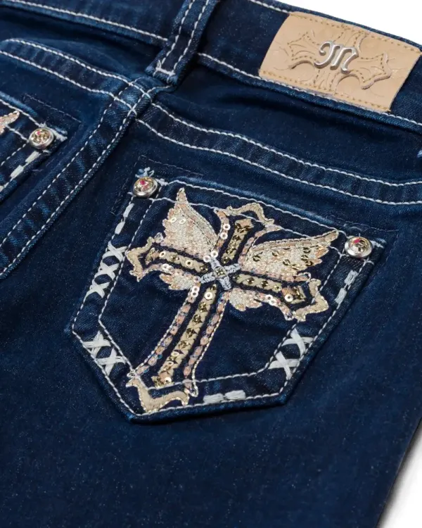 Girls Lana Cross Bootcut Jeans