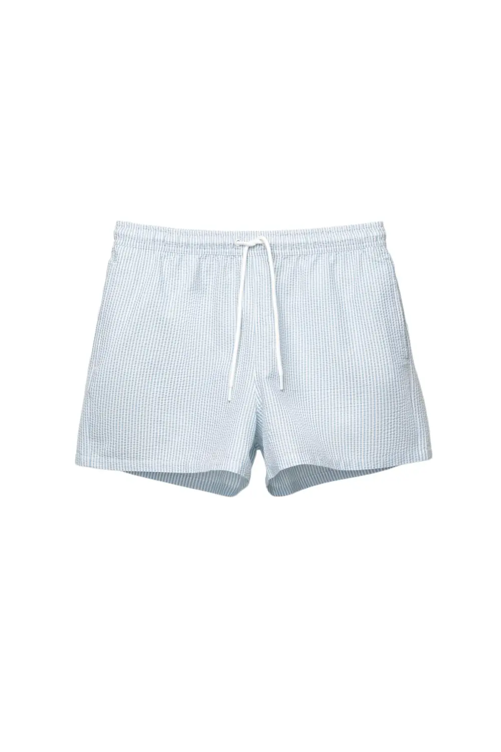 Striped seersucker swimming trunks
