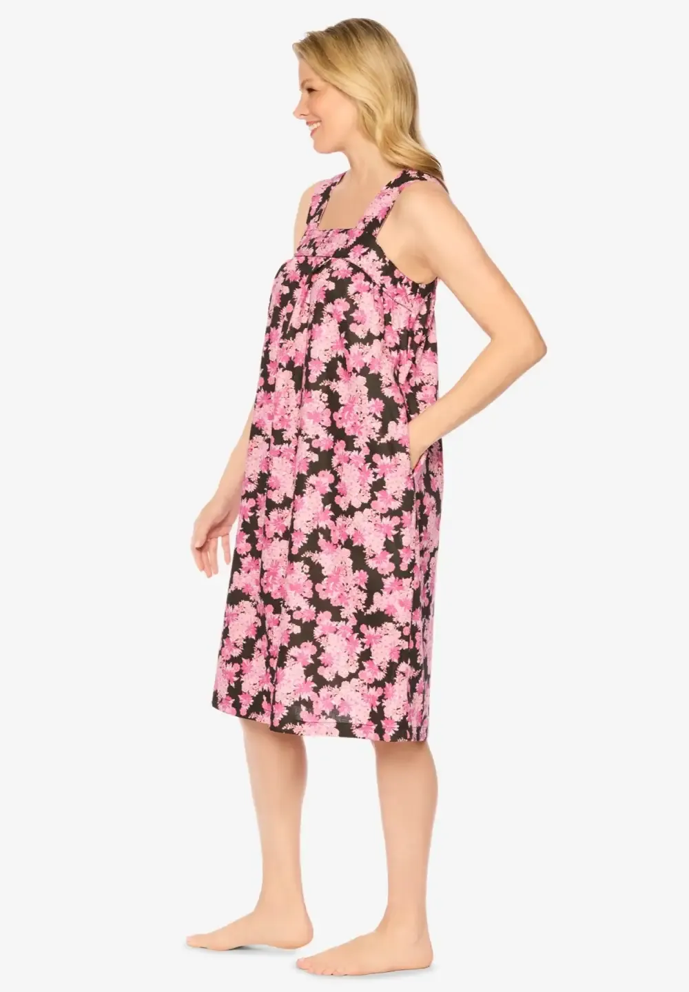 Print Sleeveless Square Neck Lounger