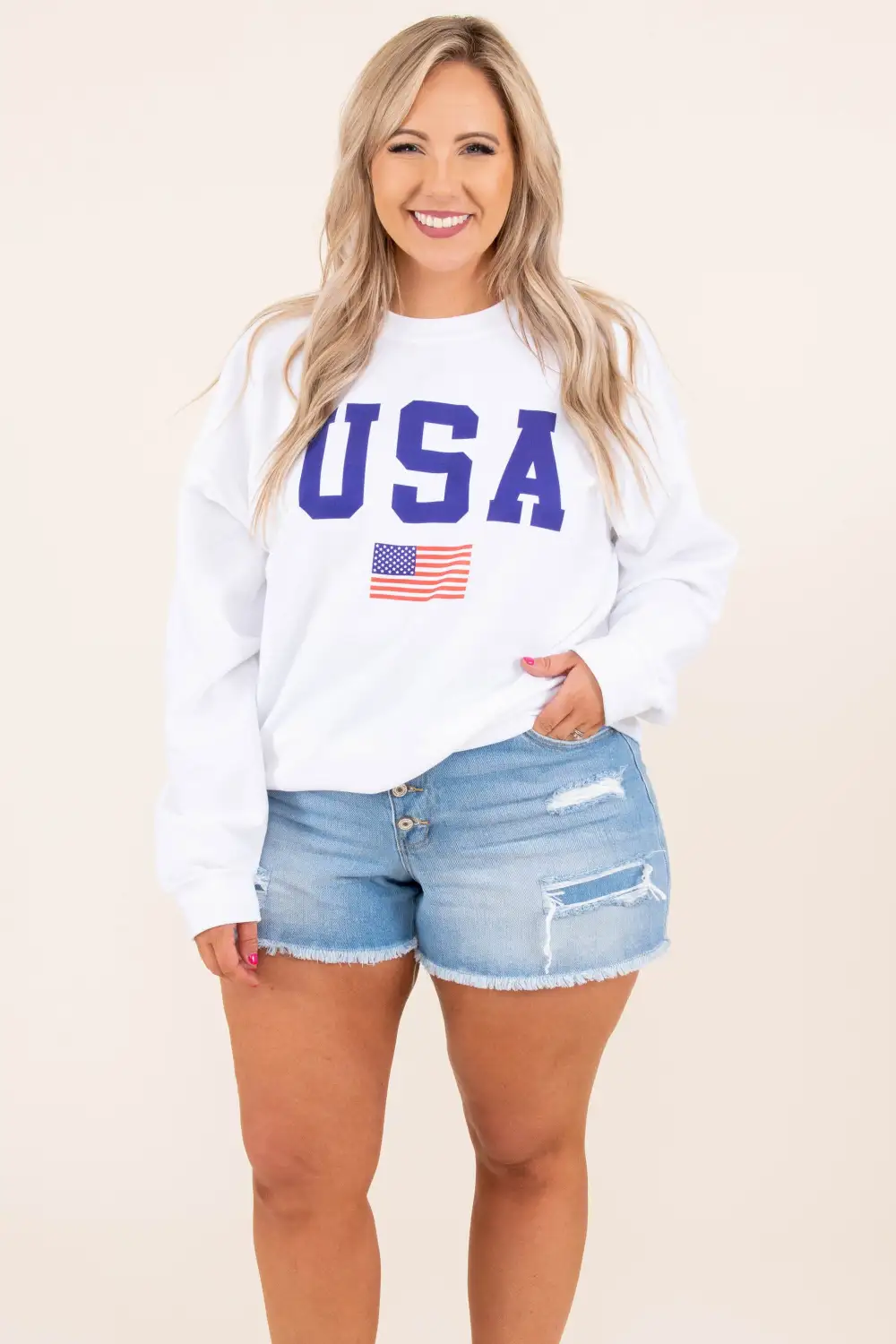 True American Spirit Sweatshirt, White