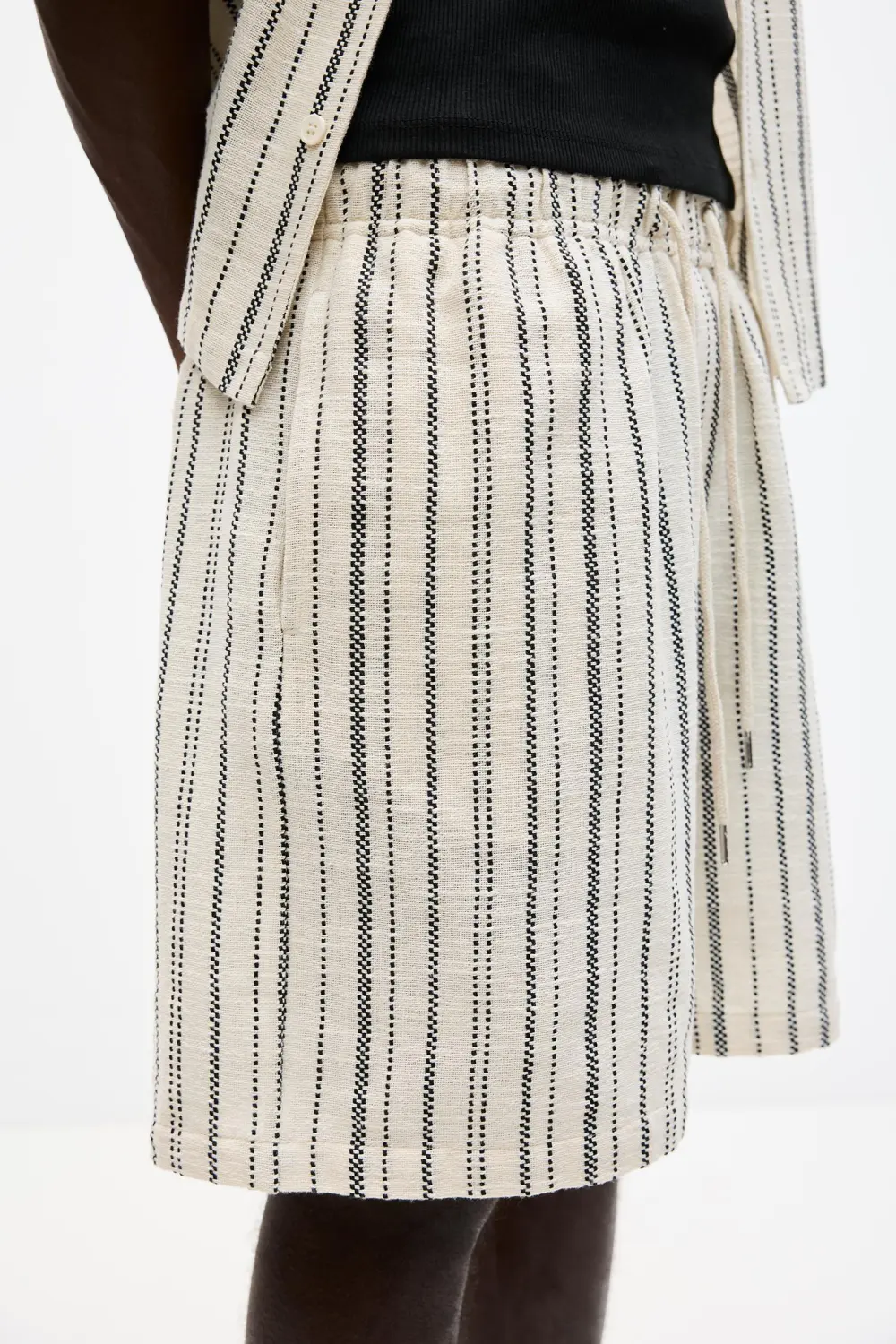 Striped Bermuda short sweatpants
