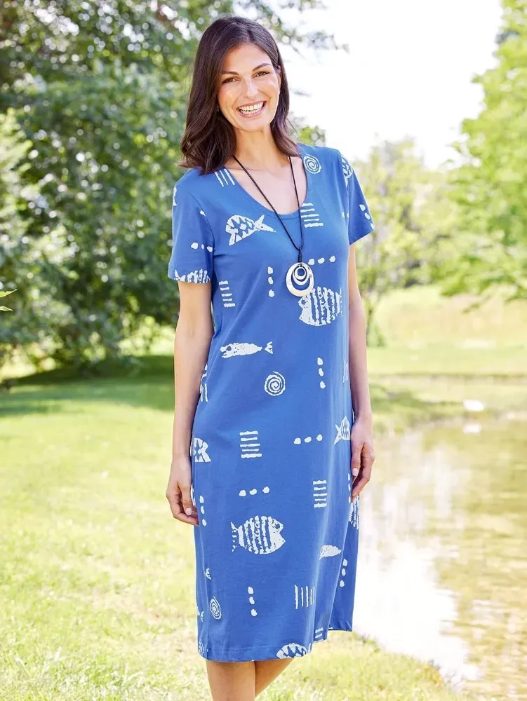 M.MAC Rock Fish Mid-Length Dress