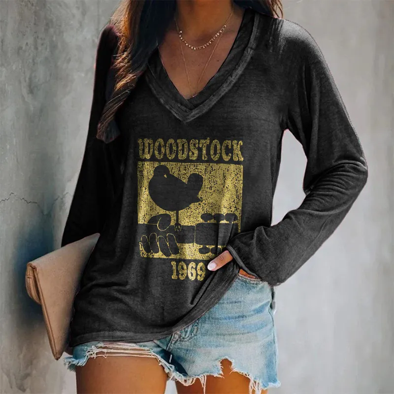 Woodstock 1969 Printed Women's T-shirt