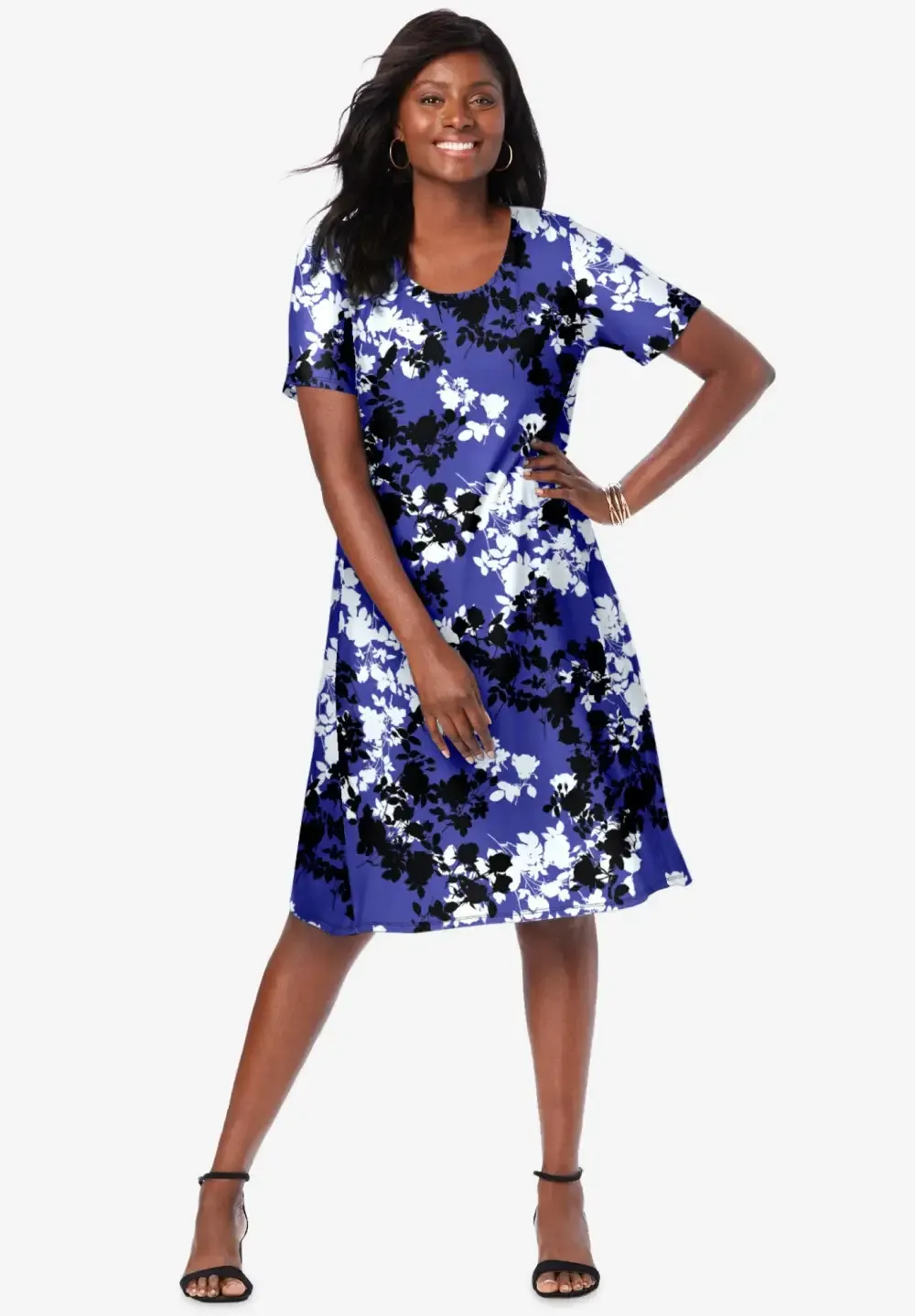 Stretch Knit A-Line Dress