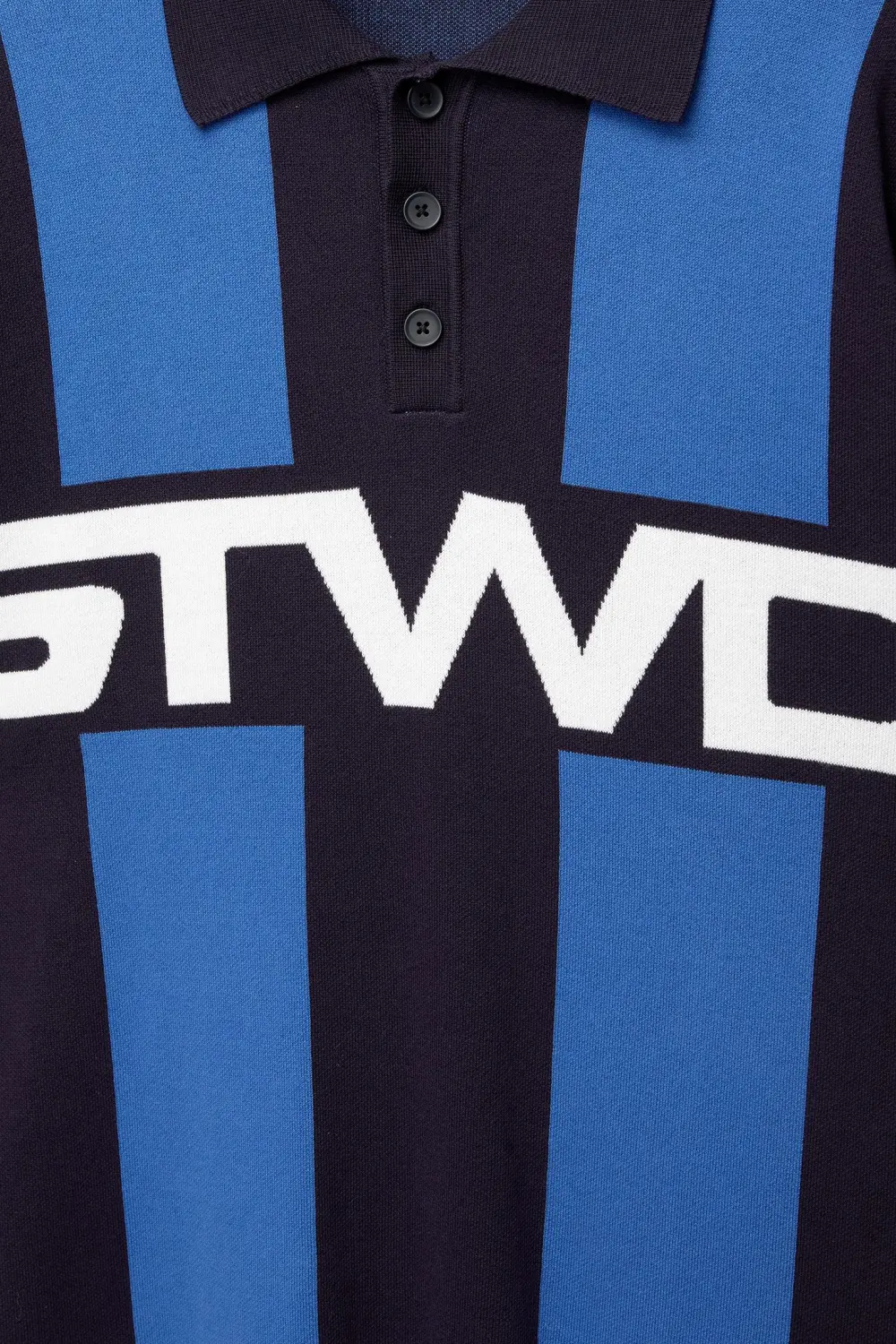 Striped STWD knit polo shirt