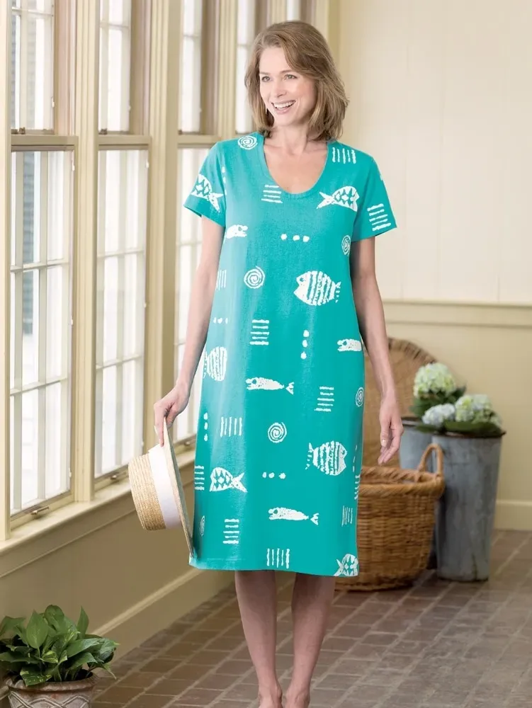 M.MAC Rock Fish Mid-Length Dress