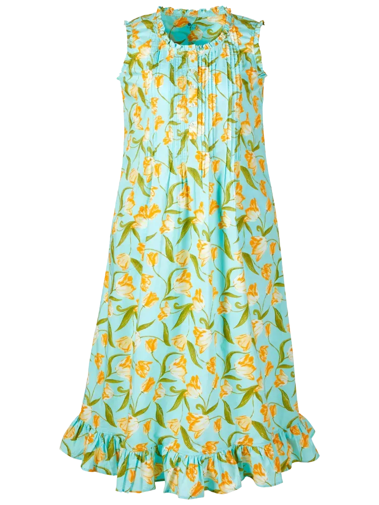 Ella Simone Dutch Tulips Floral Cotton Nightgown