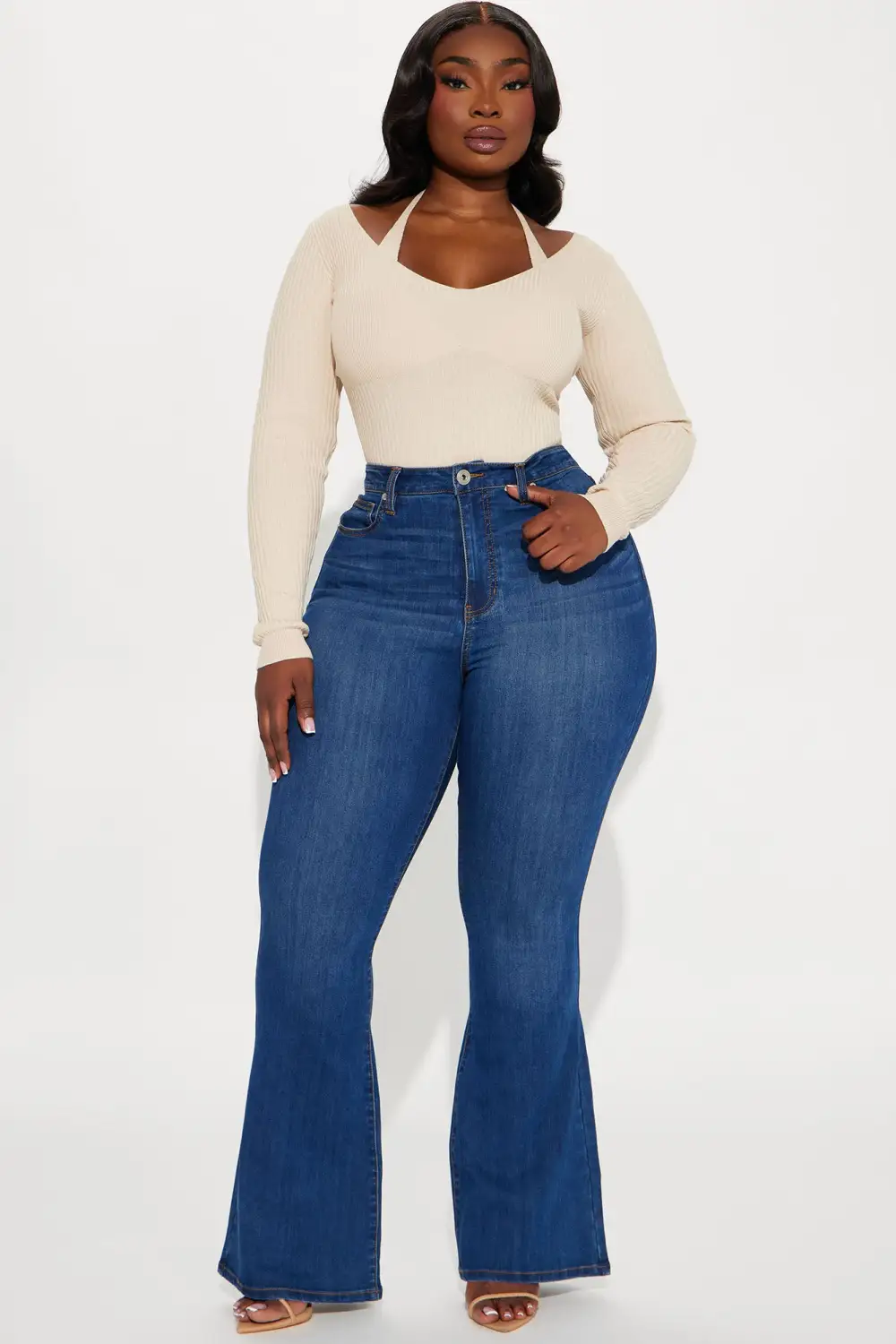 Sensational Stretch Flare Jean - Dark Wash