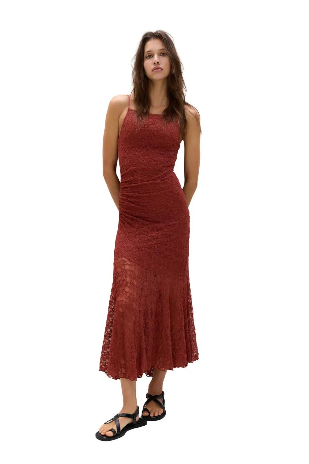 Vestido midi encaje
