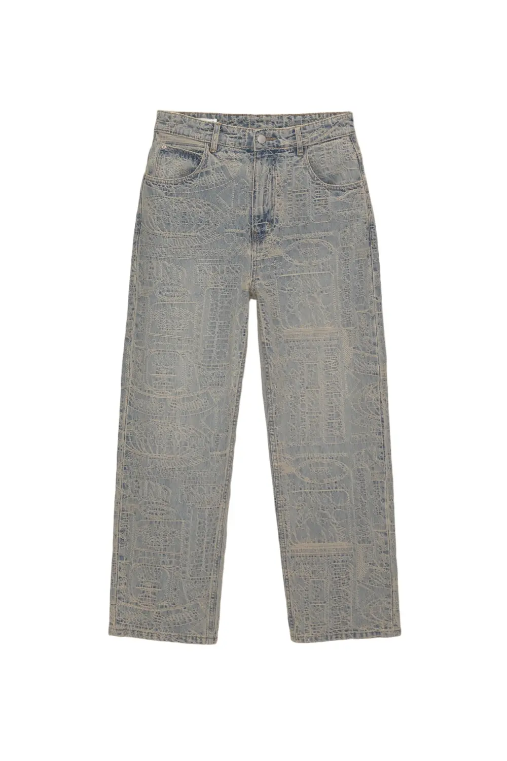 Baggy jacquard jeans
