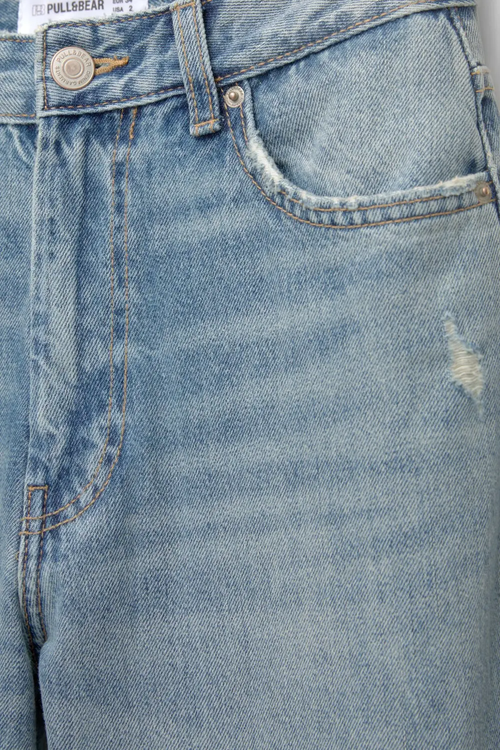 Jeans baggy tiro medio