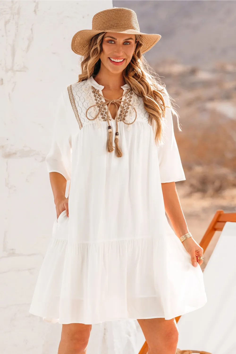 Stay Wild White Mini Dress