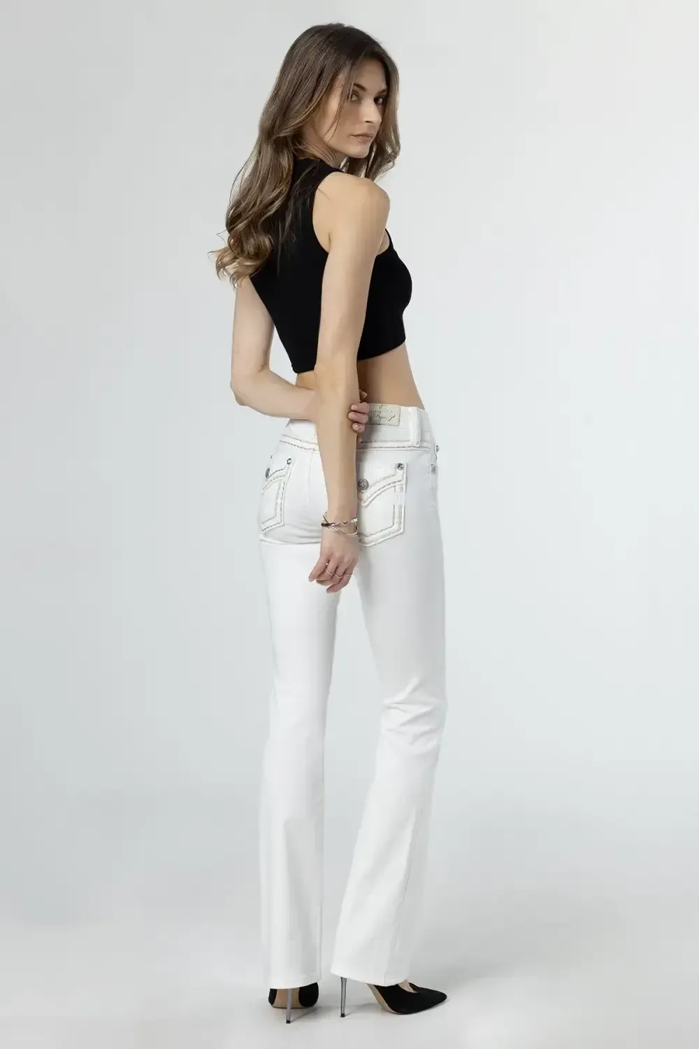 Classic White Bootcut Jeans