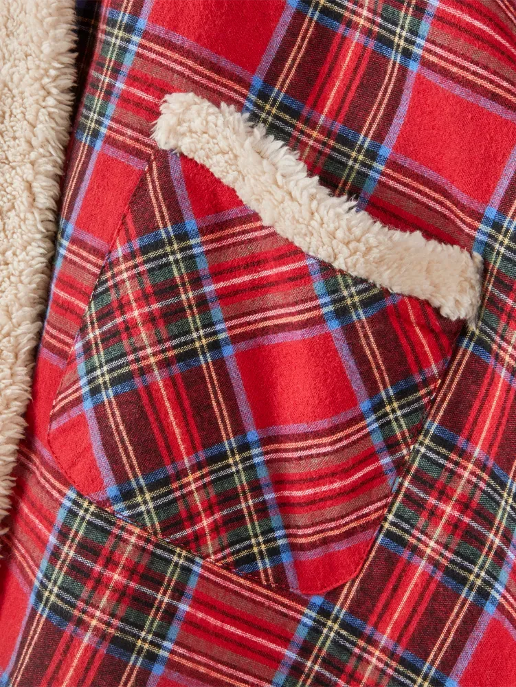 Portuguese Flannel and Sherpa Fleece Cape