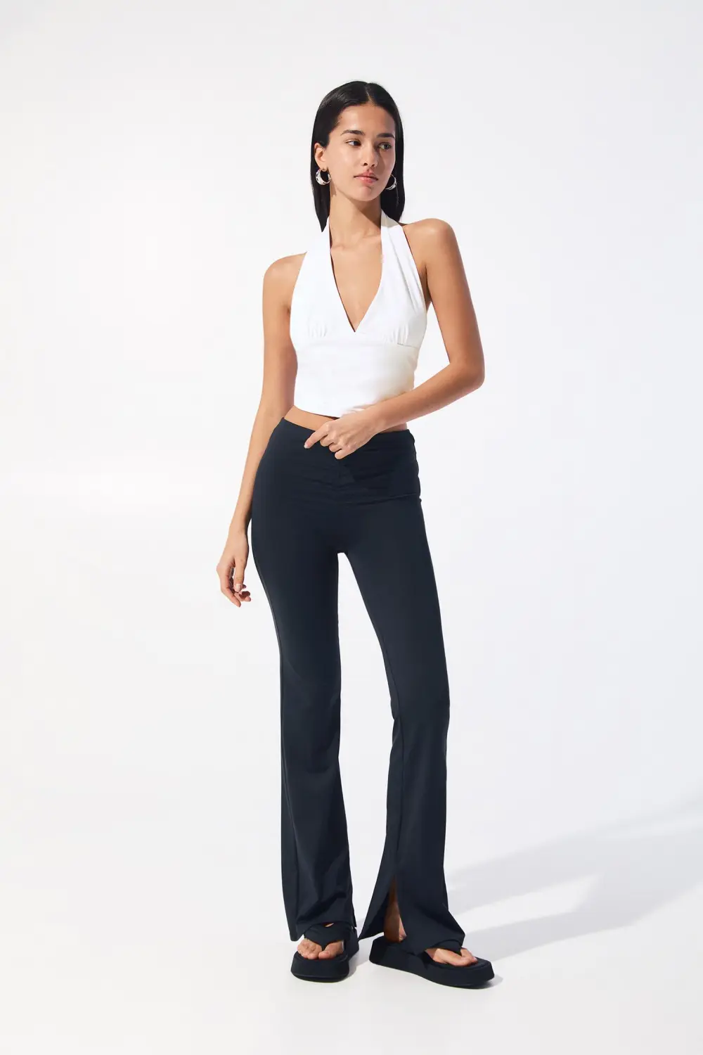 Open-back halter top