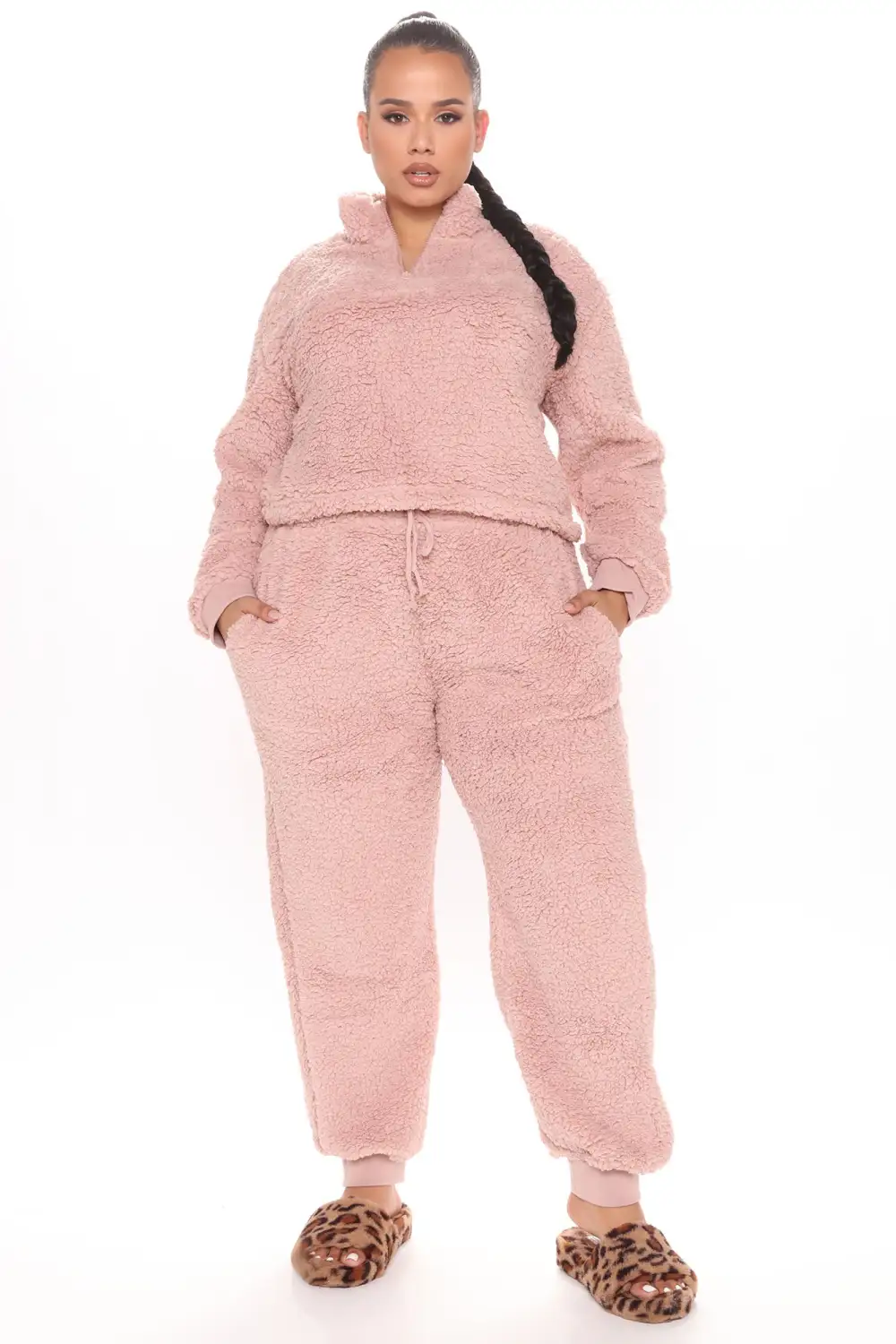 Cuddle Time Cozy Pant Set - Mauve