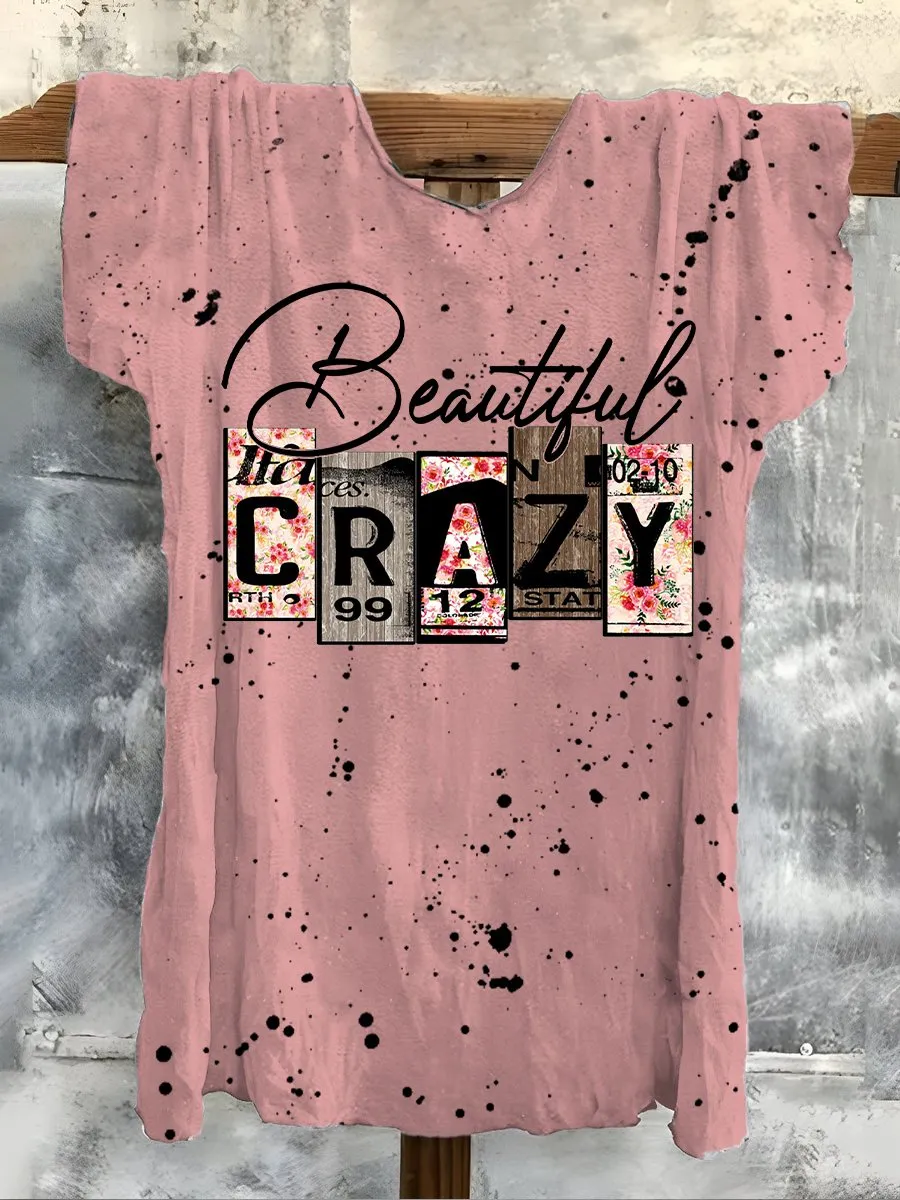 Women's Beautiful Crazy Print T-Shirt