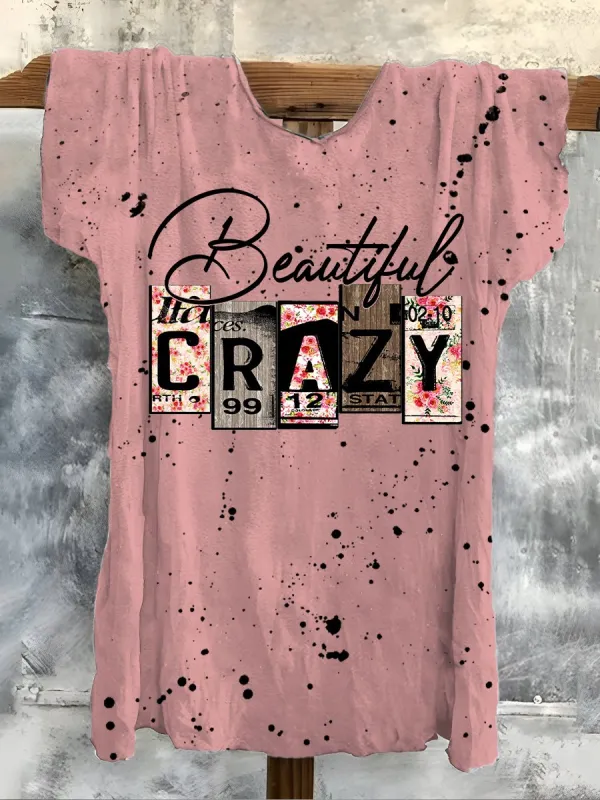 Women's Beautiful Crazy Print T-Shirt