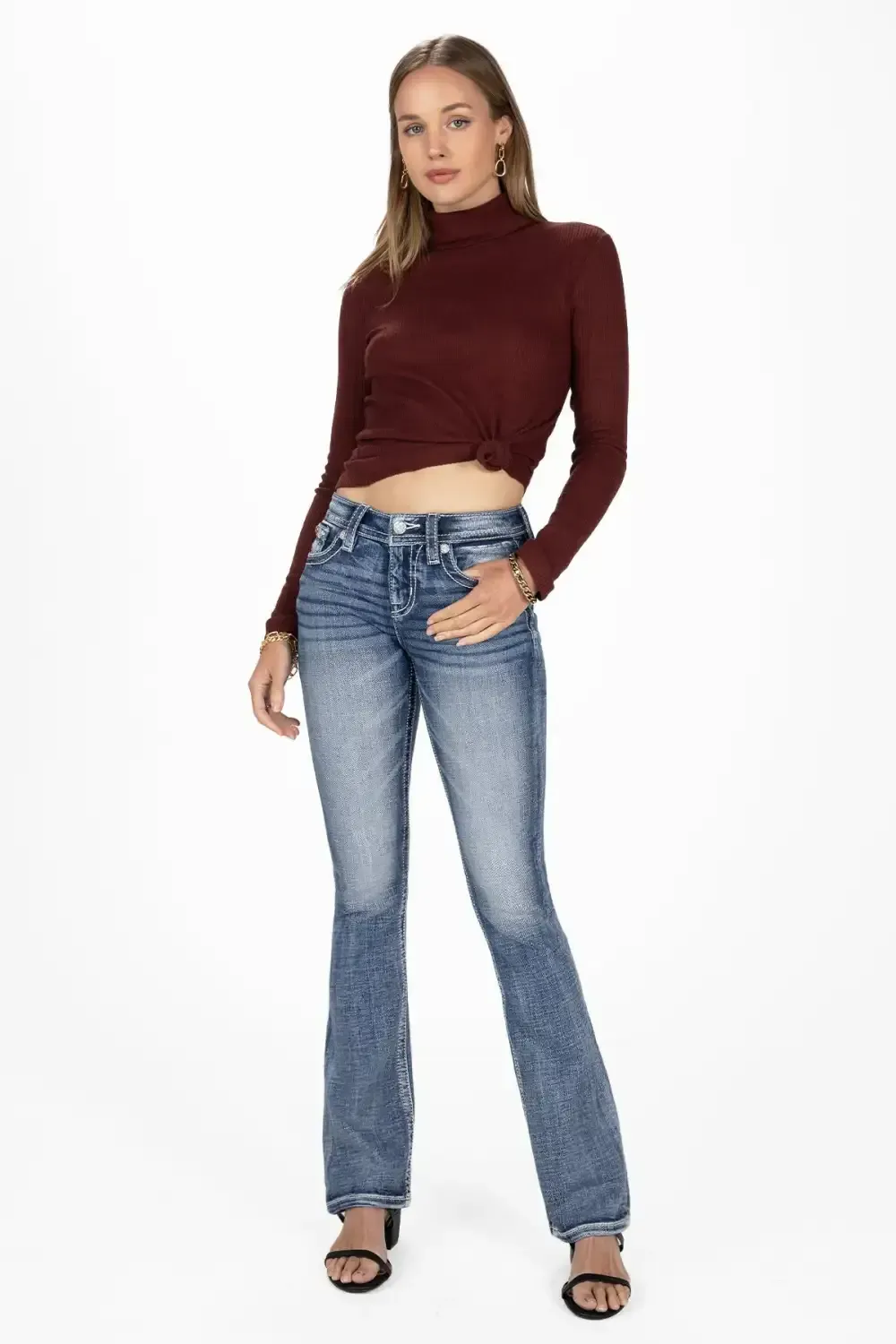 Brown Aztec Dreamcatcher Bootcut Jeans