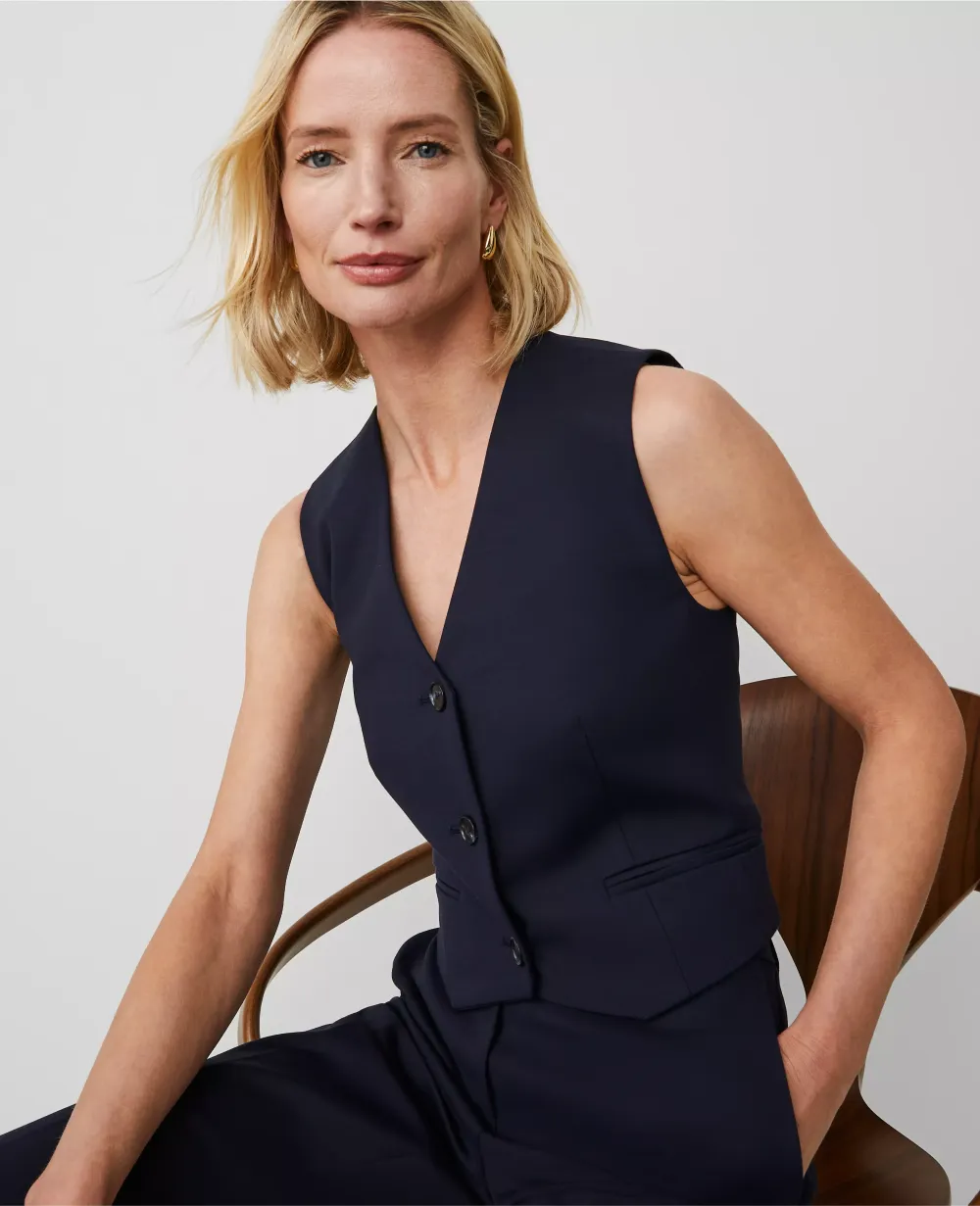 The Tailored Vest in Stretch Cotton