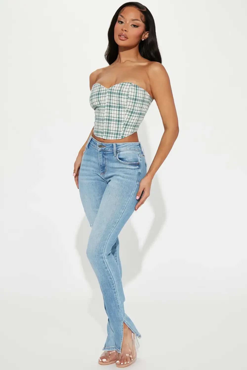 Serendipity Side Slit Soft Stretch Jeans - Light Wash