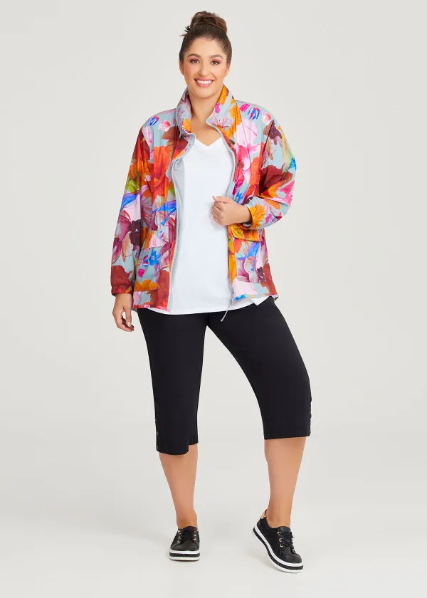 Active Floral Rain Jacket