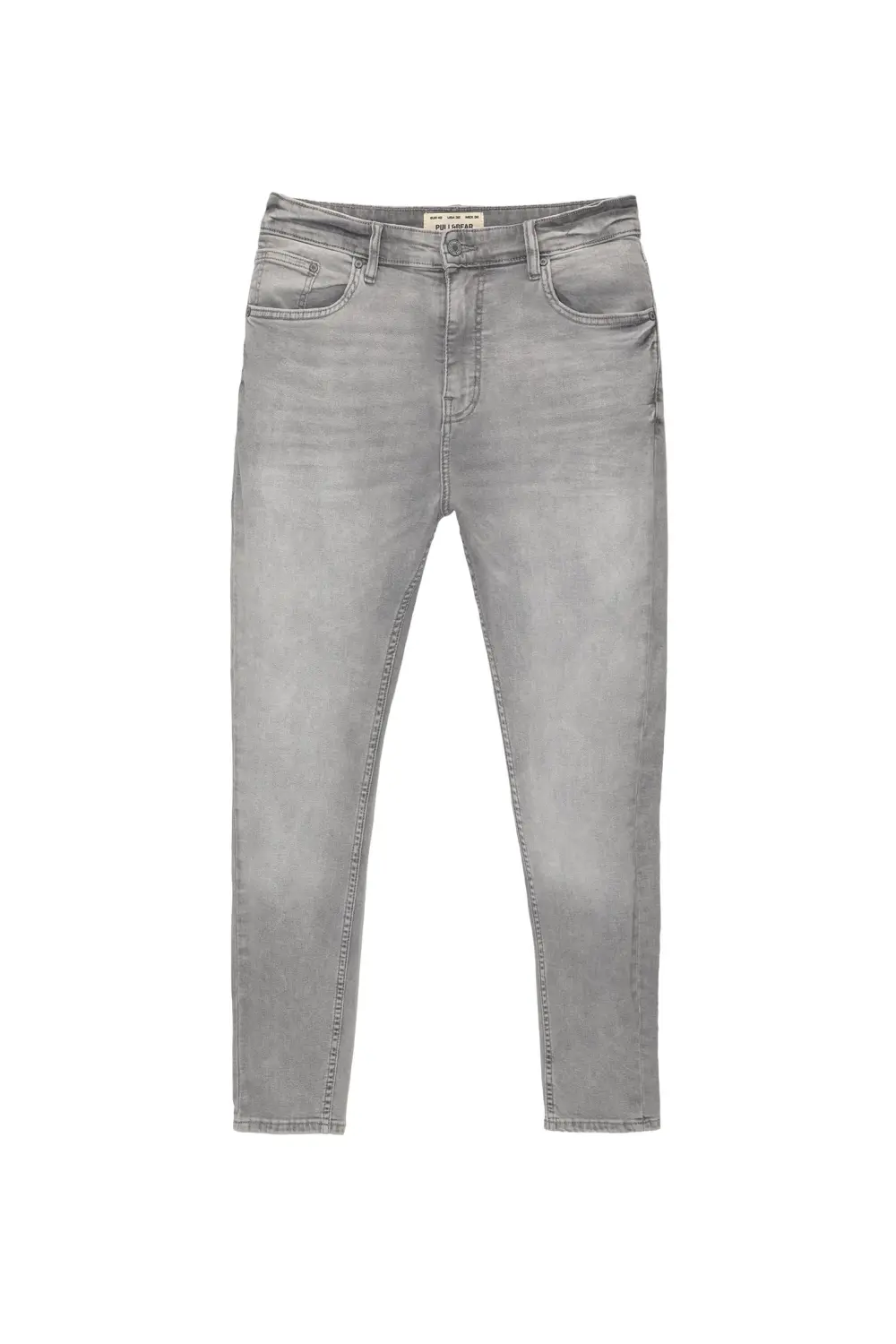 Washed carrot-fit jeans