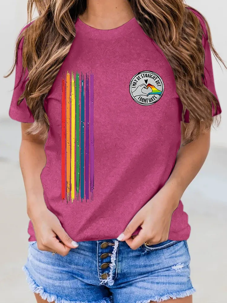 Women'S Proud Moon-Collar T-Shirt With Cartoon Print