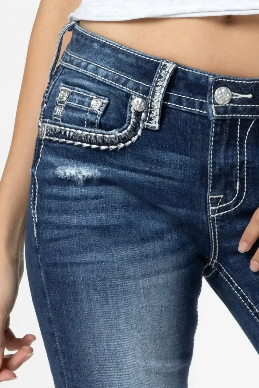 Stitched Nora Bootcut Jeans