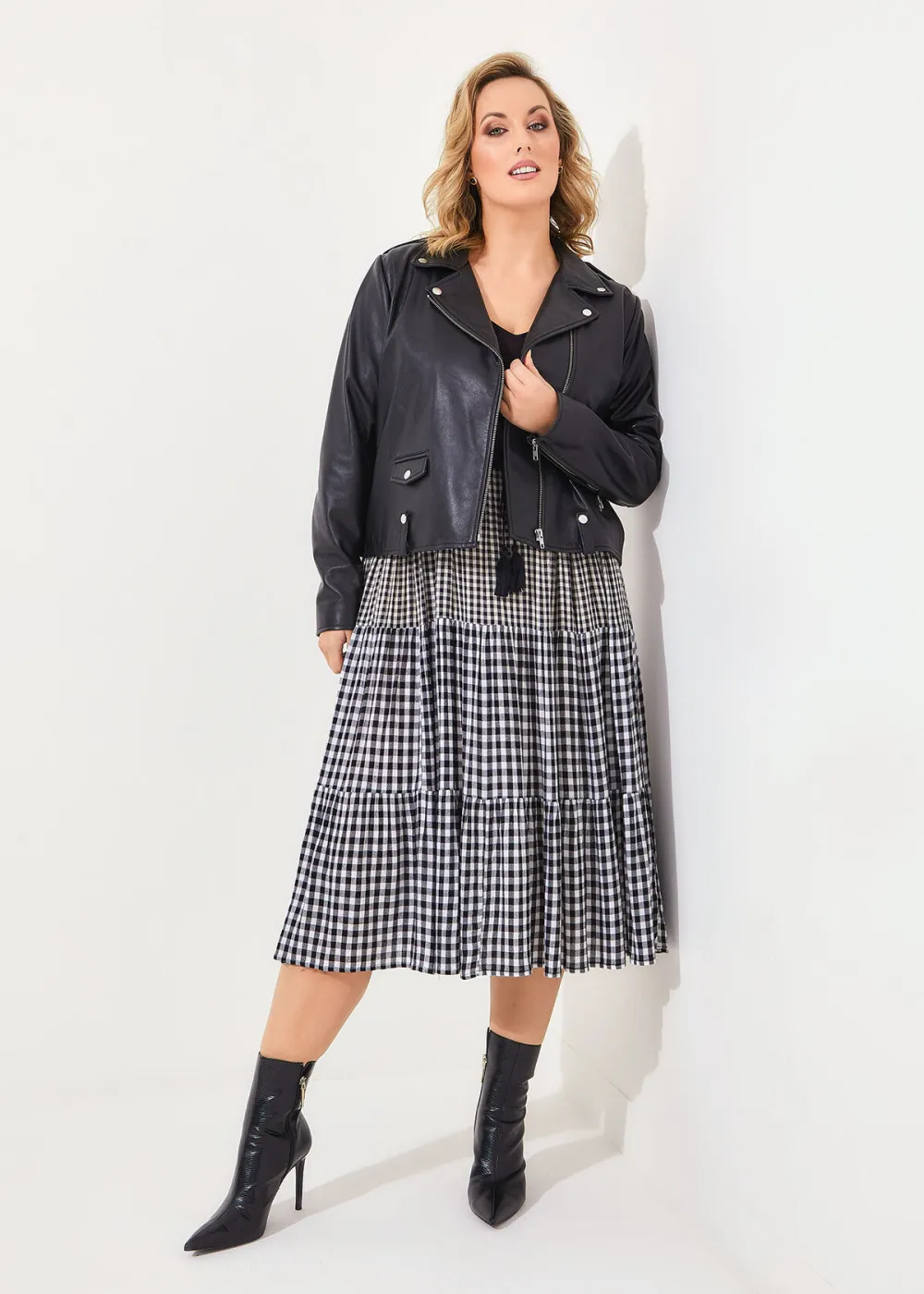 Leather Biker Zip Jacket