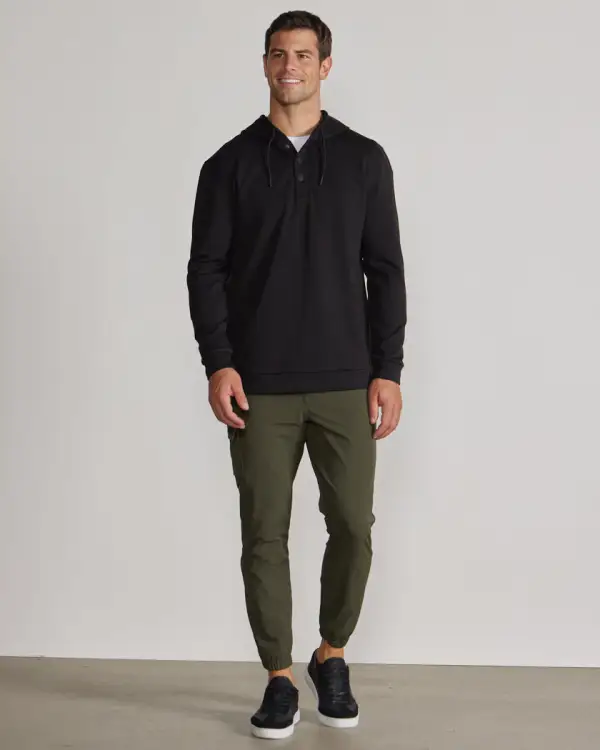 Adventure Fleece Hooded Henley