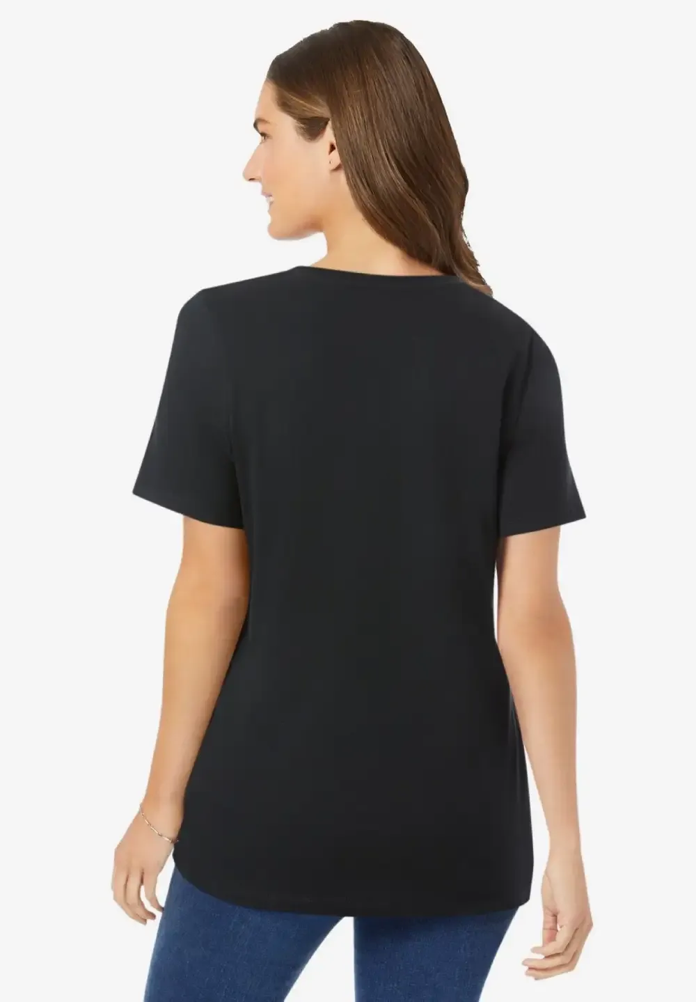 Perfect Short-Sleeve V-Neck Tee