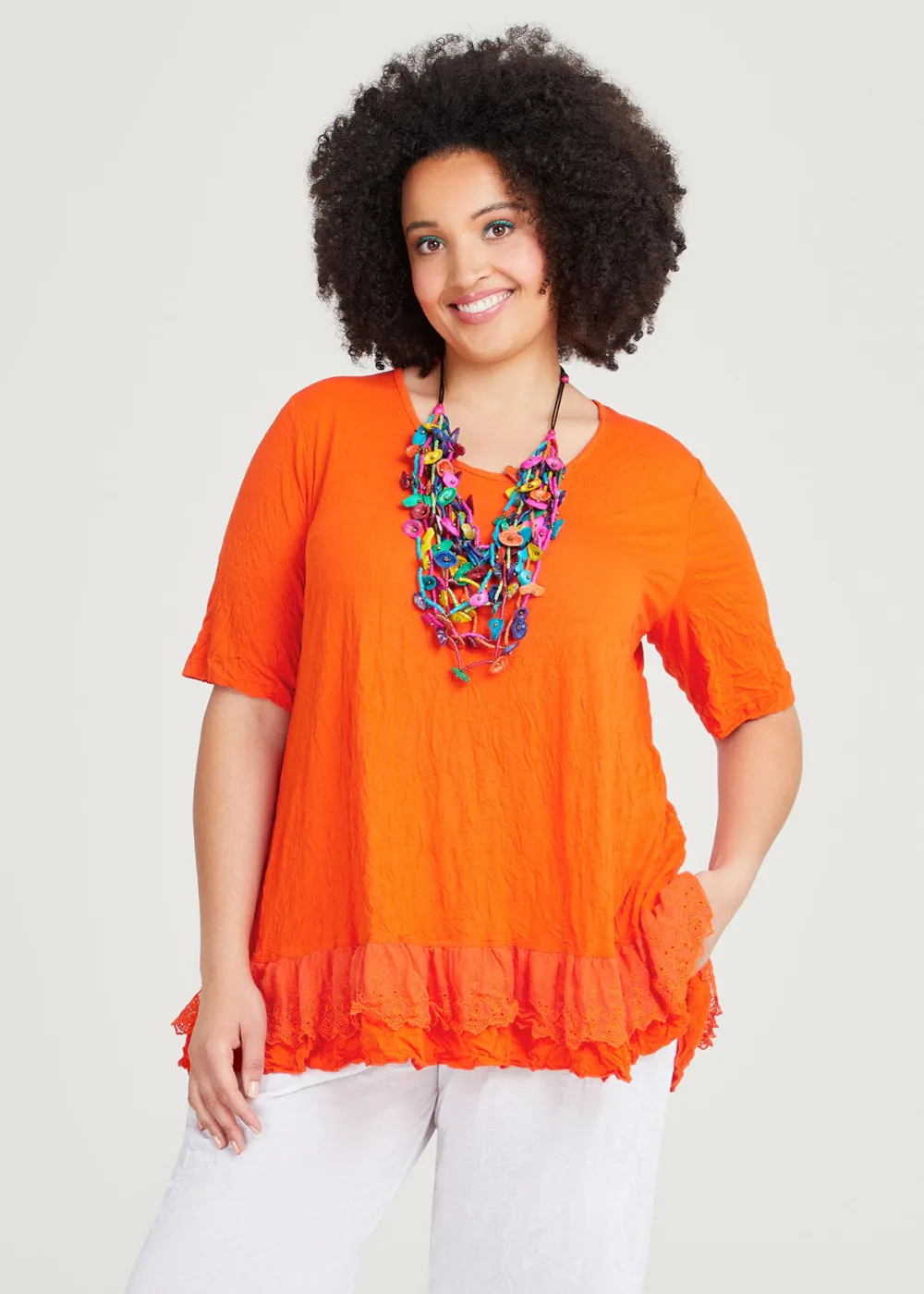 Bamboo Summer Ruffle Top