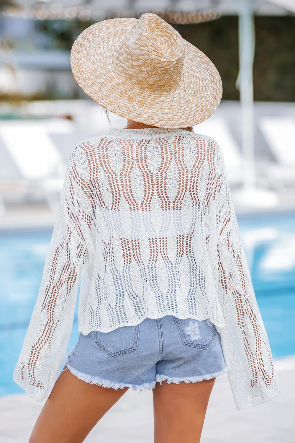 Tidal Flow White Cover-Up Top