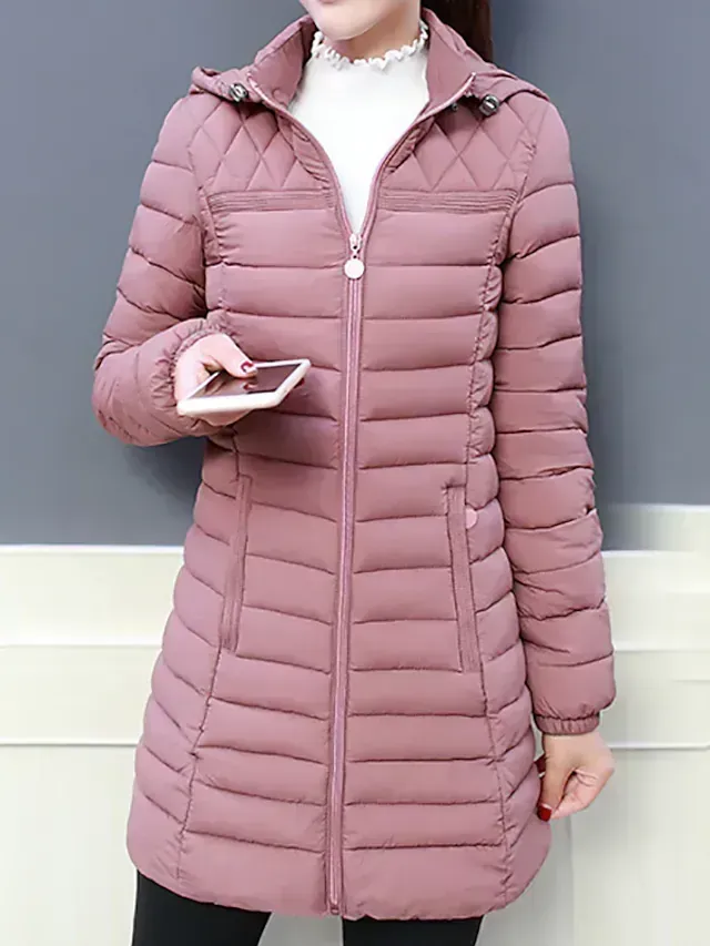 Women's down jacket simple casual with pockets