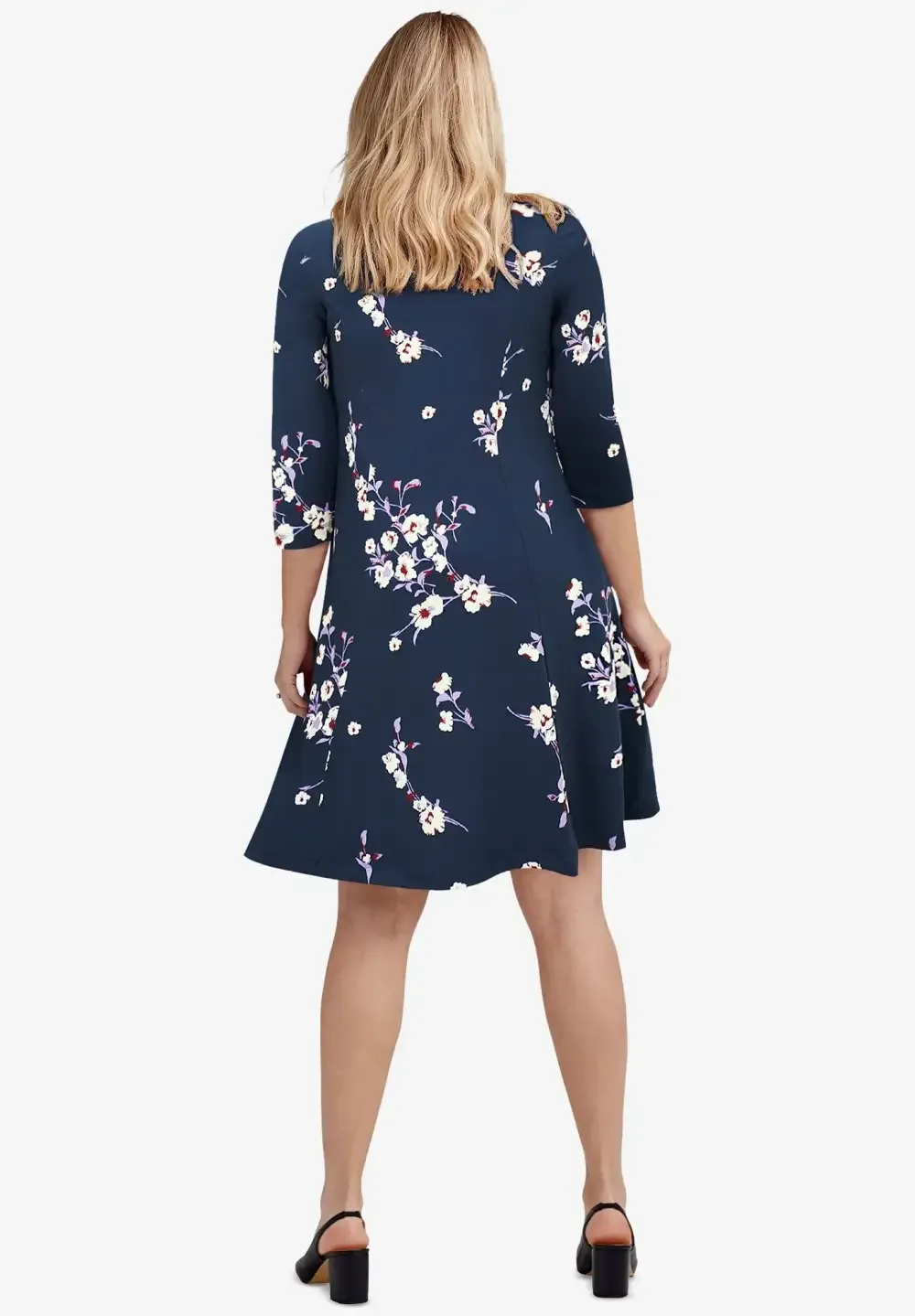Madison Knit Three-Quarter Sleeve Dress