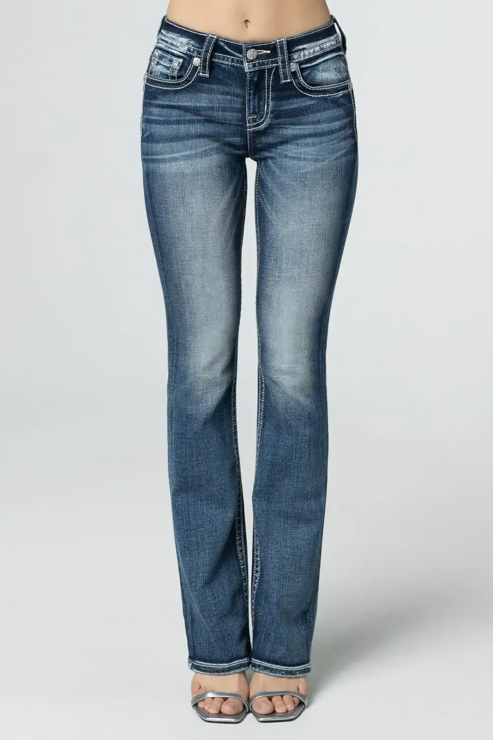 Champagne Leaves Bootcut Jeans