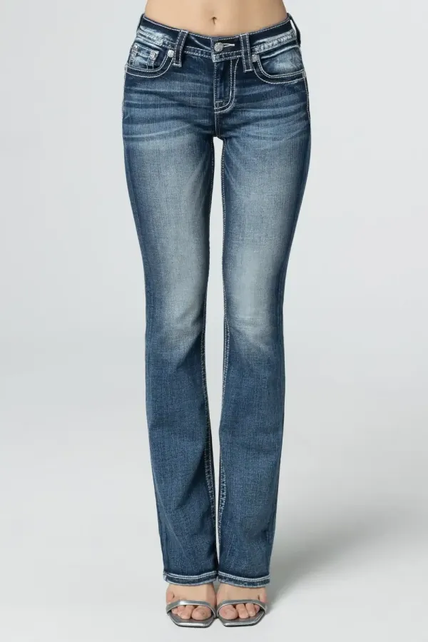 Champagne Leaves Bootcut Jeans