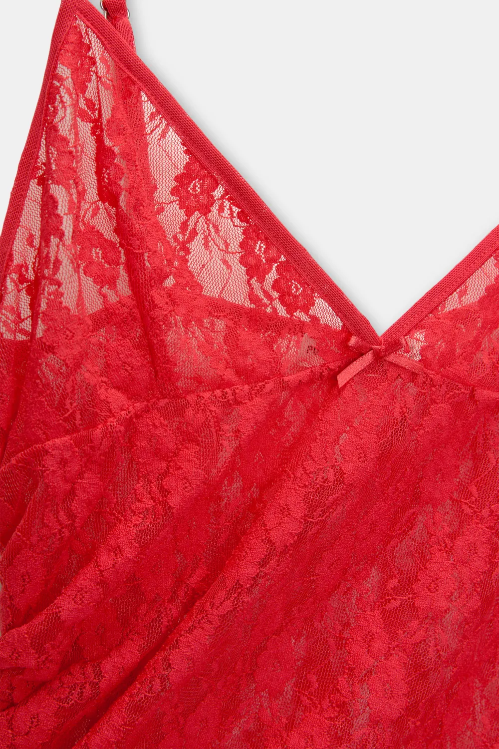 Top rojo encaje